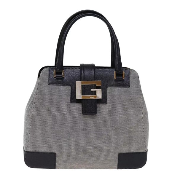 GUCCI Hand Bag Canvas Gray Auth - Picture 2 of 16